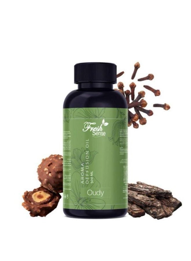 فريش سينس OUDY زيت عطر الديفيوزر – مزيج أروماثيرابي بخشب العود، البرالين، والقرنفل – Made in UK - Image 1