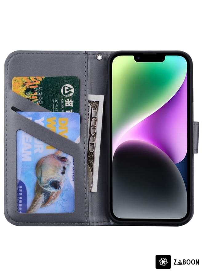 Zaboon Protective Case For iPhone 12 mini Cartoon Buckle Horizontal Flip Leather - Image 4