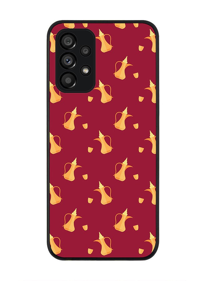 Stylizedd Rugged Black edge case for Samsung Galaxy A23 (LTE/4G) Slim fit Soft Case Flexible Rubber Edges Anti Drop TPU Gel Thin Cover - Pouring Dallah - Image 1