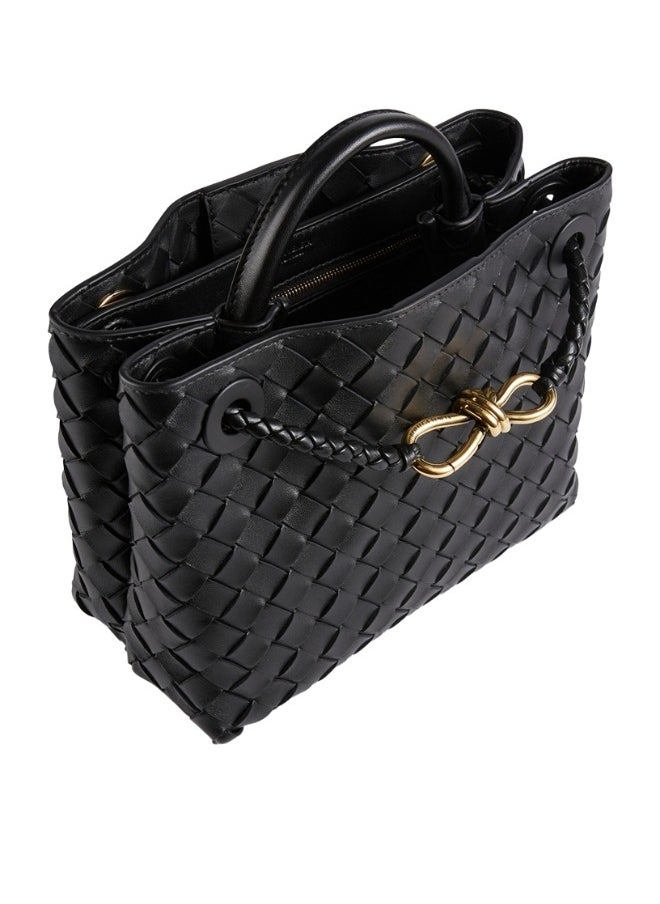 BOTTEGA Veneta Small Andiamo Parachute Bag in Intrecciato Leather Women Underarm Shoulder Bag Cute Satchels Crossbody Purse Top-Handle Tote Handbag  - Image 3