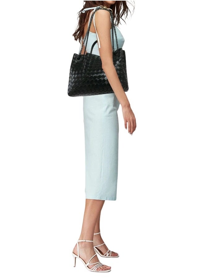 BOTTEGA Veneta Small Andiamo Parachute Bag in Intrecciato Leather Women Underarm Shoulder Bag Cute Satchels Crossbody Purse Top-Handle Tote Handbag  - Image 5
