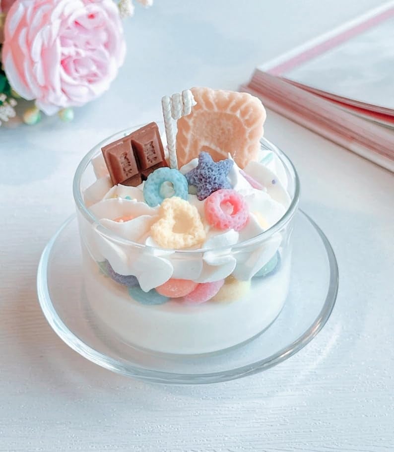 tyoungg 2 pcs Silicone Cereal Candle Bowl Molds Loop Star Heart Wax Rings Lucky Charms Candle Molds (Pack of 2) - Image 4