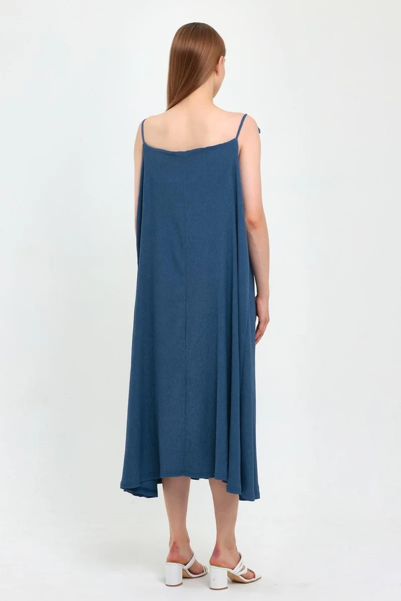 Alexander Gardi Sleeveless Denim Midi Dress