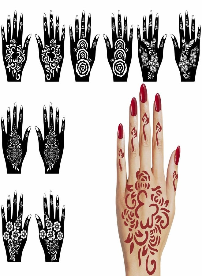 ملصقات استنسل حناء أنيقة وسهلة الاستخدام من فانفاتي، مناسبة لجميع المناسبات - Image 5