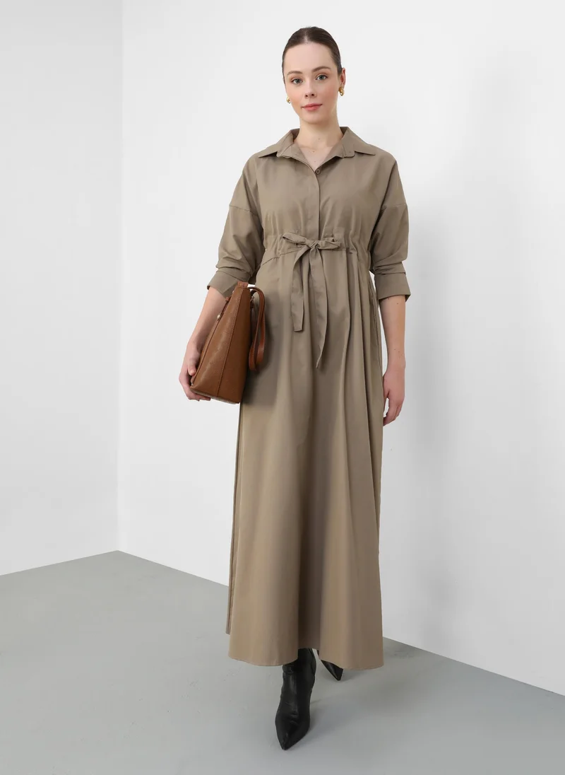 Refka by modanisa Camel - Modest Dress - Refka