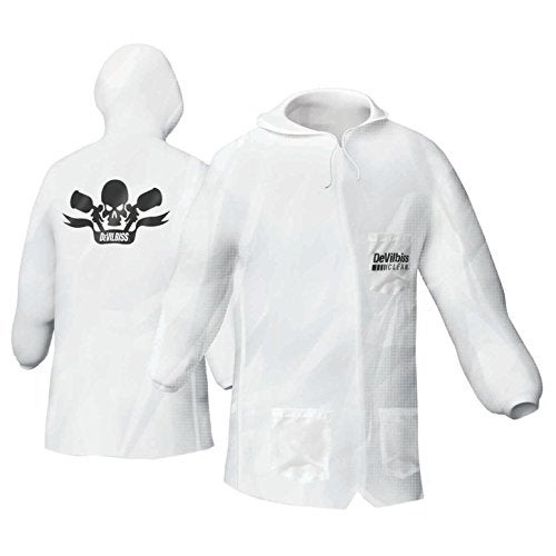 DeVilbiss DEV-803665 Reusable Lab Coat with Pullover Hood - Large - Image 1