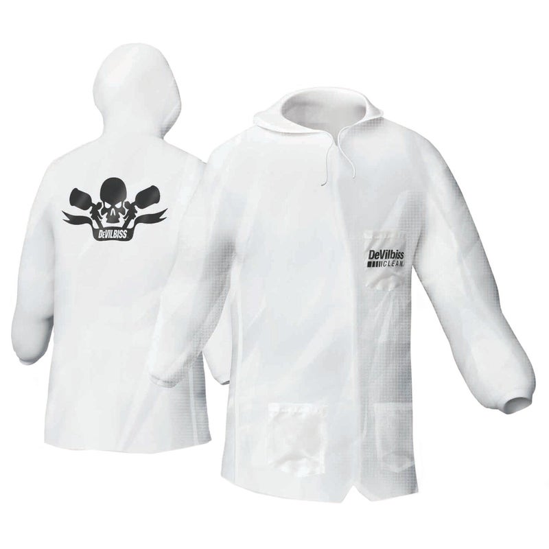 DeVilbiss DEV-803665 Reusable Lab Coat with Pullover Hood - Large - Image 3