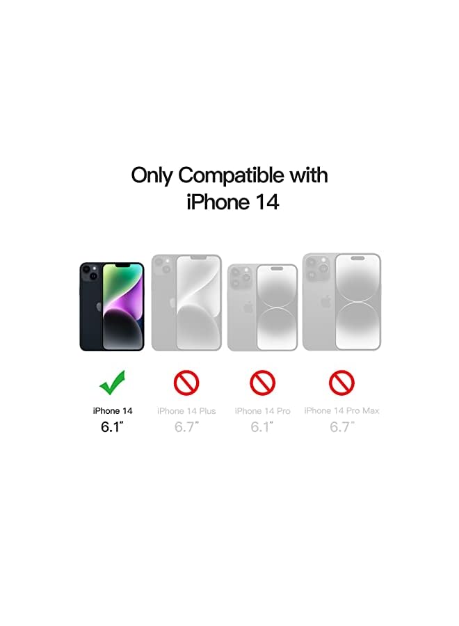 Jetech Magnetic Case For Iphone 14 6.1-Inch Compatible With Magsafe, Translucent Matte Back Slim Shockproof Phone Cover (Black) - Image 2