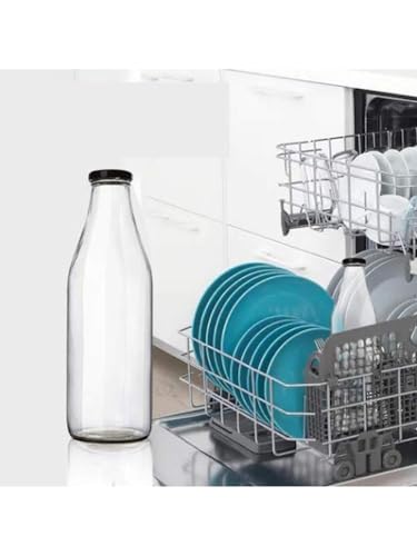 Somil Glass Storage And Serving Bottle With Metal Lid For Water, Milk, & Other Drinks, Transparent, Food Grade, Smell & Spot Free, 200 Ml Pack Of 2 - Image 2
