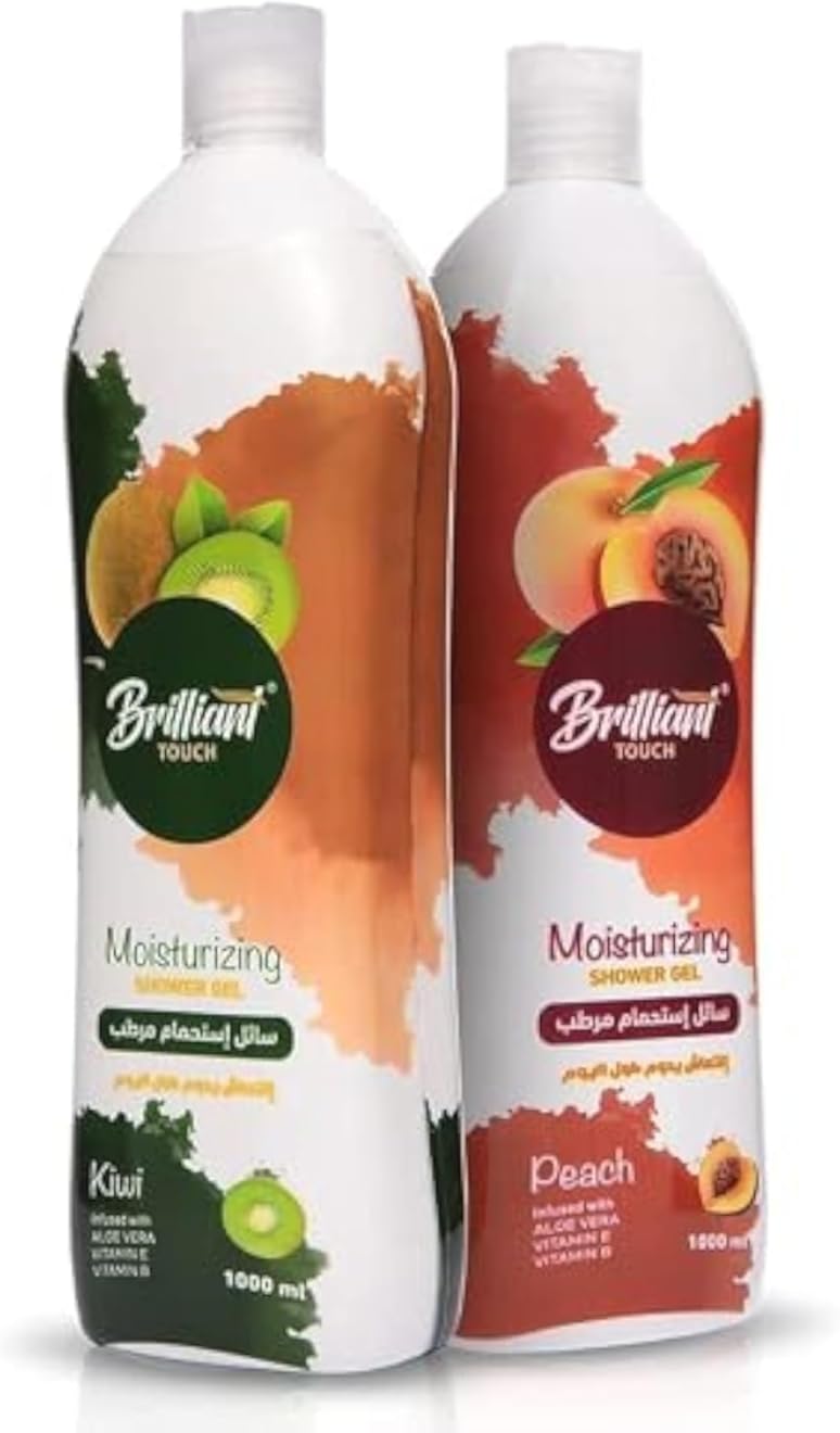 Brilliant Touch Shower Gel 1000ML 2Pcs. Peach And Kiwi