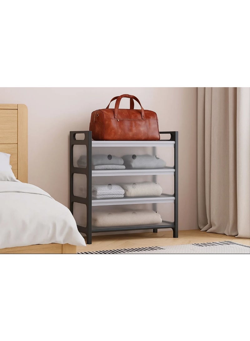 لينجوي خزانة أحذية مع أبواب رفوف أحذية قائمة بذاتها، مدخل، رف تخزين أحذية منزلي مقاوم للغبار، رفوف أحذية، منظم - Image 5