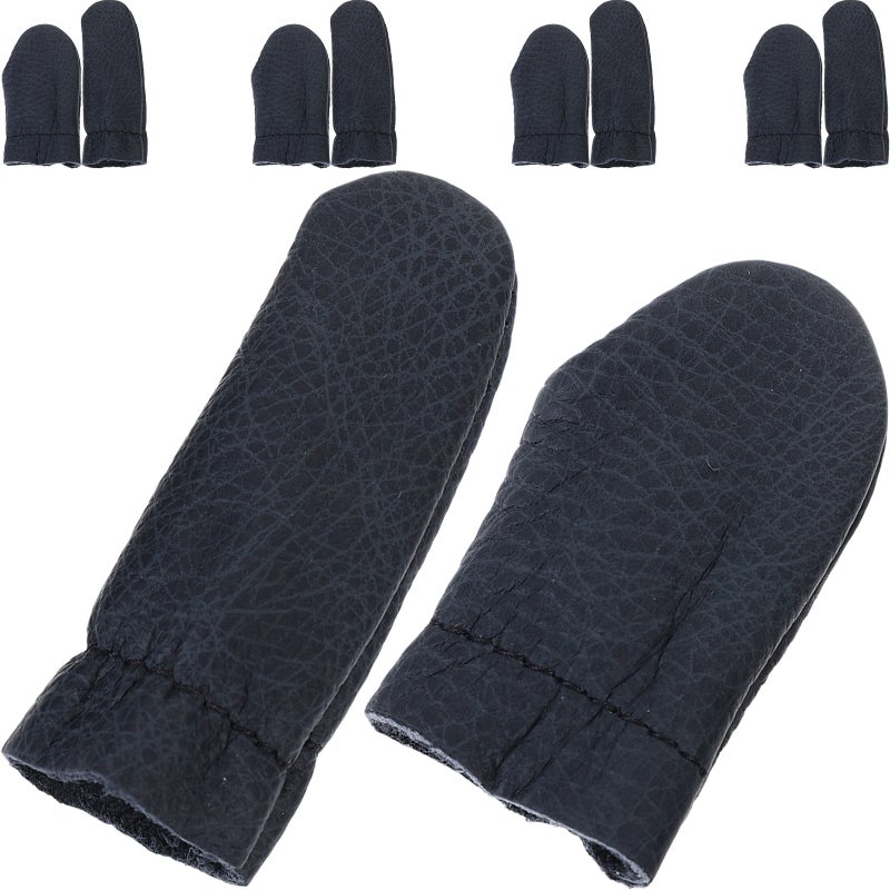 20 Pcs PU Leather Thimble Finger Protectors Practical DIY Felting Crafts Finger Cots - Image 3
