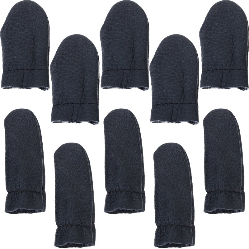 20 Pcs PU Leather Thimble Finger Protectors Practical DIY Felting Crafts Finger Cots - Image 2