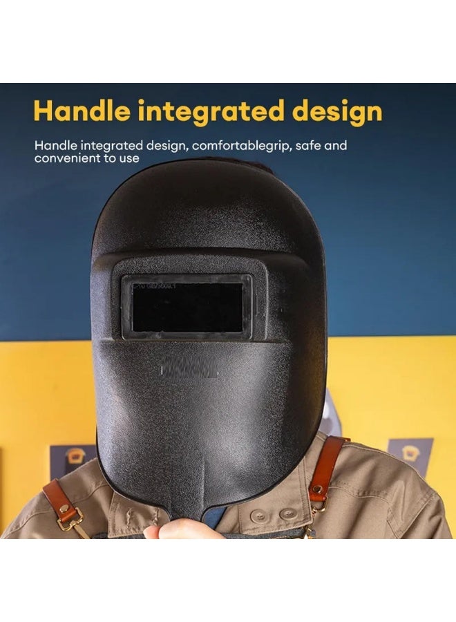 Biella Industrial Safety Handheld Welding Helmet Masks- Welding Headgear Facial Protection Cover For Radiation Protection High Temperature Resistance  - Image 4
