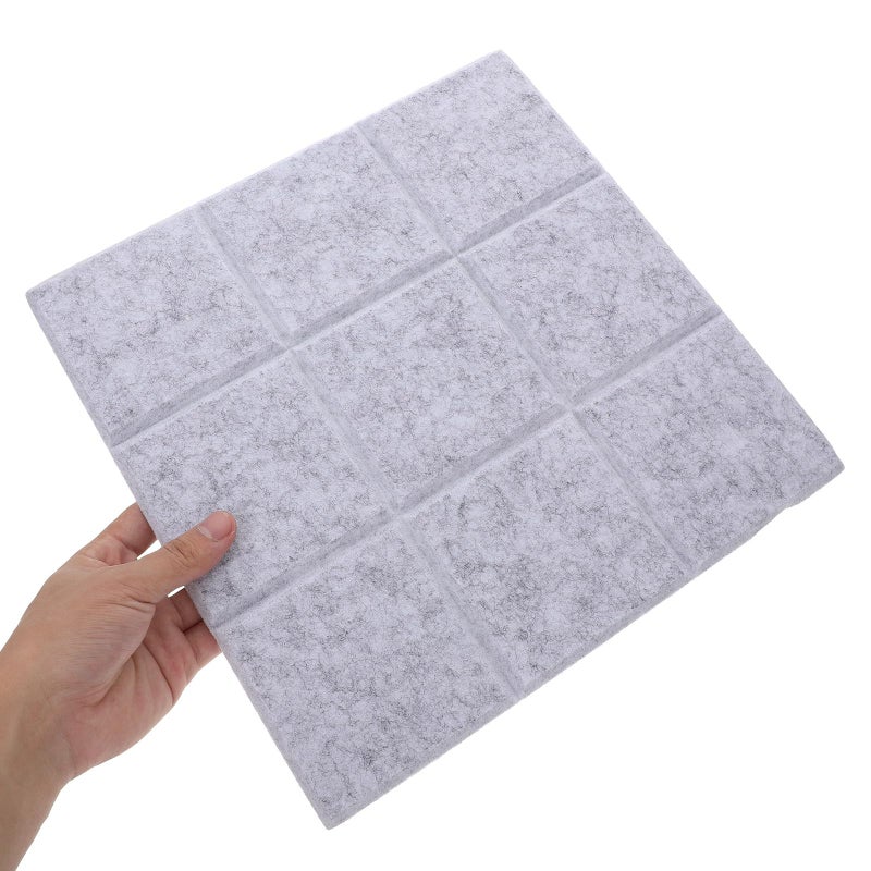 6 Pack Light Grey Self Adhesive Felt Bulletin Board Tiles 30x30cm Wall Memo Photo Display Board - Image 4