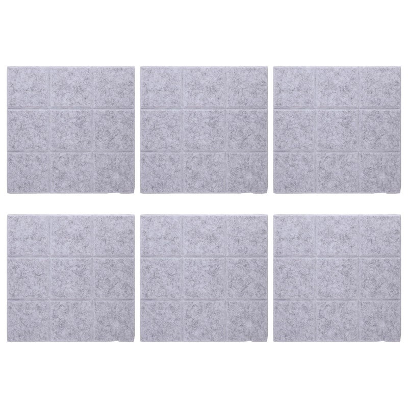 6 Pack Light Grey Self Adhesive Felt Bulletin Board Tiles 30x30cm Wall Memo Photo Display Board - Image 2