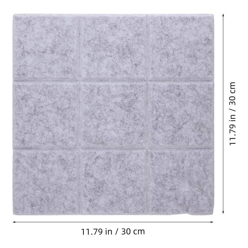6 Pack Light Grey Self Adhesive Felt Bulletin Board Tiles 30x30cm Wall Memo Photo Display Board - Image 3
