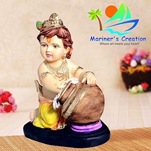 Mariner's Creation Krishna Idol for Home Decor and Gift | Krishna Statue | Home Decor Item Color- Multi size-15X9X18.5 CM - Image 3
