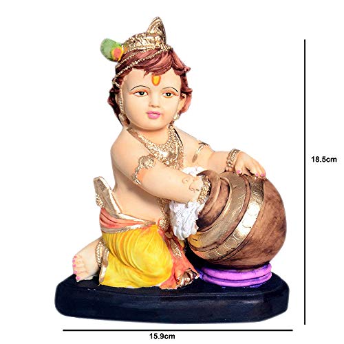 Mariner's Creation Krishna Idol for Home Decor and Gift | Krishna Statue | Home Decor Item Color- Multi size-15X9X18.5 CM - Image 5
