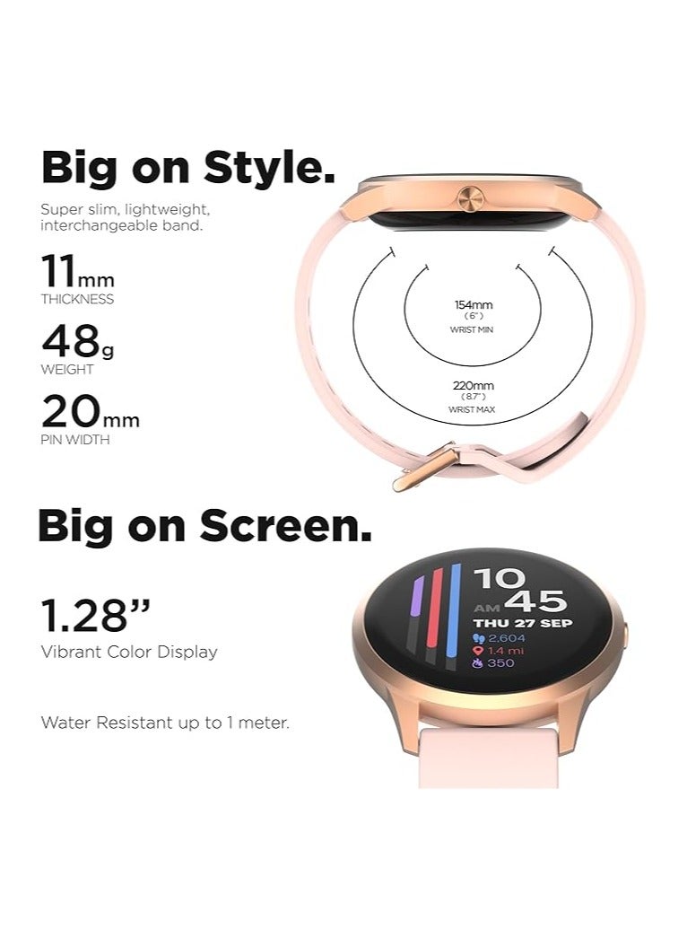 iTouch Unisex Interactive Sports 4 Watch Rosegold/Blush with Silicone Strap, TP4R01-C12 - Image 2