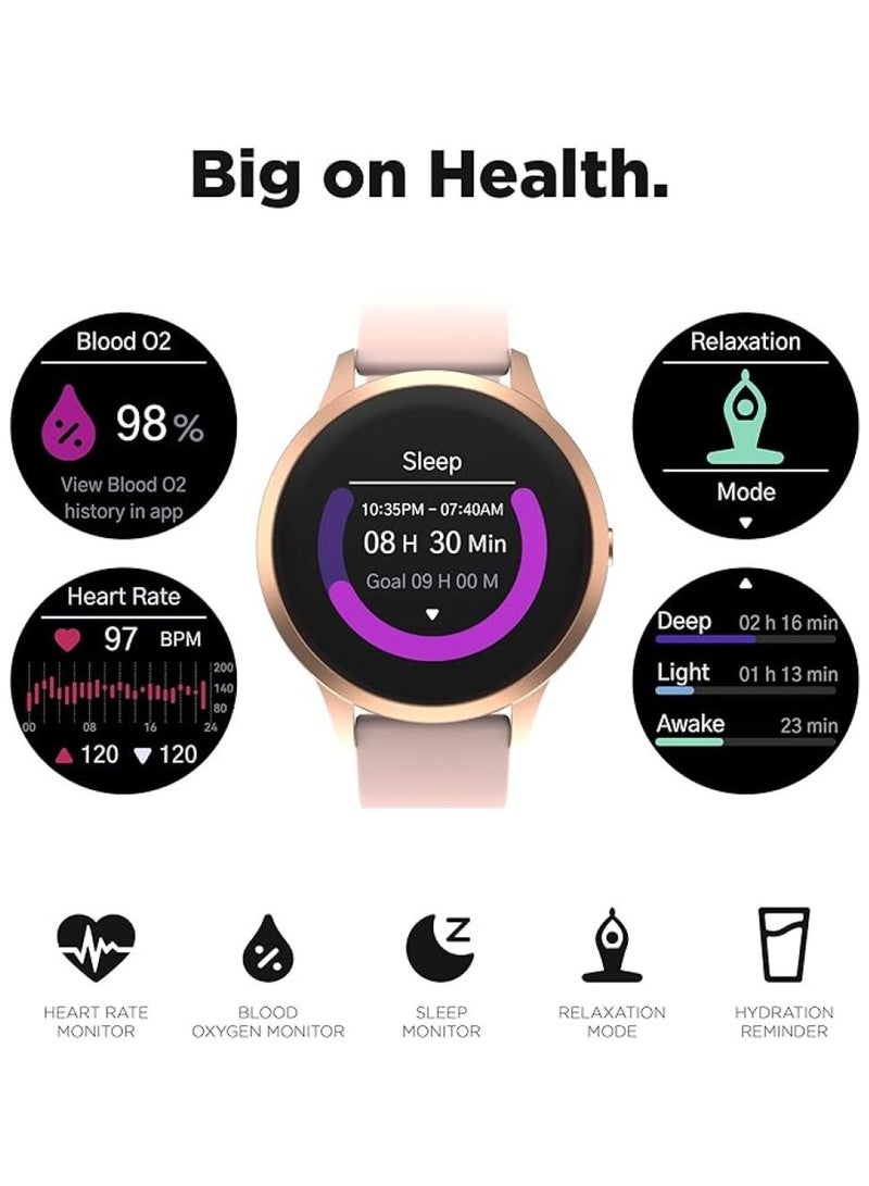 iTouch Unisex Interactive Sports 4 Watch Rosegold/Blush with Silicone Strap, TP4R01-C12 - Image 3