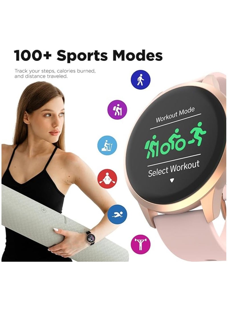 iTouch Unisex Interactive Sports 4 Watch Rosegold/Blush with Silicone Strap, TP4R01-C12 - Image 4