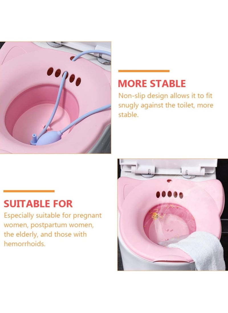 Sitz Bath Basins Foldable Squat Free Sitz Bath for Over The Toilet Postpartum Care Hemorrhoid Treatment That Soothes and Relieves Inflammation Cleanse Anal Region (Pink) - pzsku/ZA77066FBC3A6EA8D6CE7Z/45/_/1706943689/42e11fc4-7824-46f2-b7d8-65300f428e61