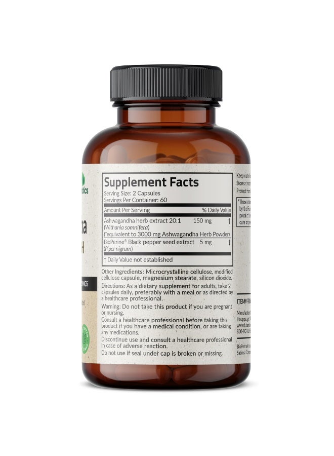 فيوتشر بايوتكس فيتشر بيوتيكس أشواغاندا القوة الإضافية مع بايوبيرين – 120 كبسولة نباتية – أعشاب أدابتوجين لدعم الطاقة والتركيز والتوازن اليومي – خالٍ من الغلوتين وفول الصويا وغير معدل وراثيًا - Image 2