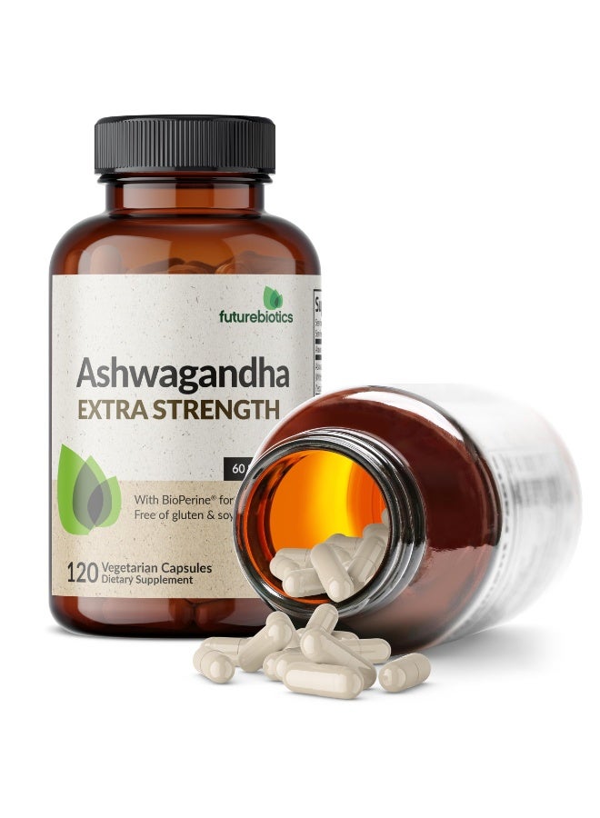 فيوتشر بايوتكس فيتشر بيوتيكس أشواغاندا القوة الإضافية مع بايوبيرين – 120 كبسولة نباتية – أعشاب أدابتوجين لدعم الطاقة والتركيز والتوازن اليومي – خالٍ من الغلوتين وفول الصويا وغير معدل وراثيًا - Image 5