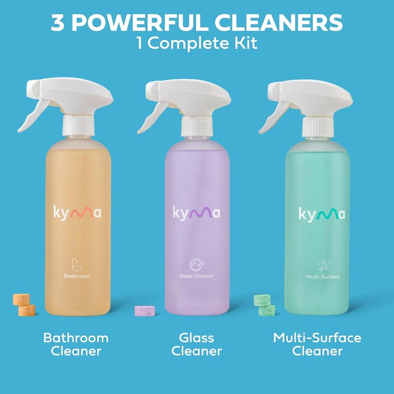 kyma Starter Kit - Multi-Purpose Non-Toxic Surface Cleaner, Kitchen, Bathroom and Glass Cleaner, Removes Grease and Dirt, No Microplastics, Cleans Powerfully and is Environmentally Friendly - Image 2