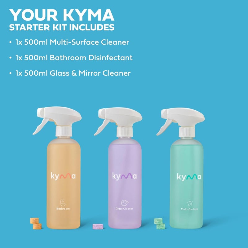 kyma Starter Kit - Multi-Purpose Non-Toxic Surface Cleaner, Kitchen, Bathroom and Glass Cleaner, Removes Grease and Dirt, No Microplastics, Cleans Powerfully and is Environmentally Friendly - Image 5