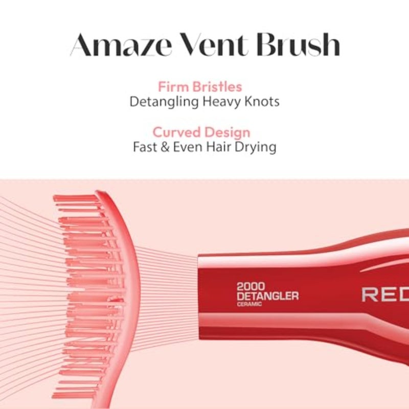 RED by Kiss Amaze Dry Vent Brush, Advanced Detangling Hairbrush for All Hair Types, Quick Dry and Styling, Wet and Dry Hair, Styling Brushes for Blow Drying - Image 4