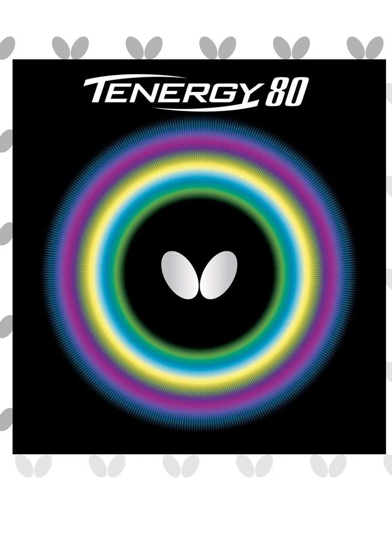 BUTTERFLY Butterfly Tenergy 80 Table Tennis Rubber Inverted Professional Butterfly Table Tennis Rubber Black (2.1mm)