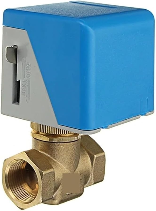 صمام كرة كهربائي من النحاس 2 سلك تيار متردد 220 فولت صمام إغلاق ثنائي الاتجاه 1 بوصة - Image 1