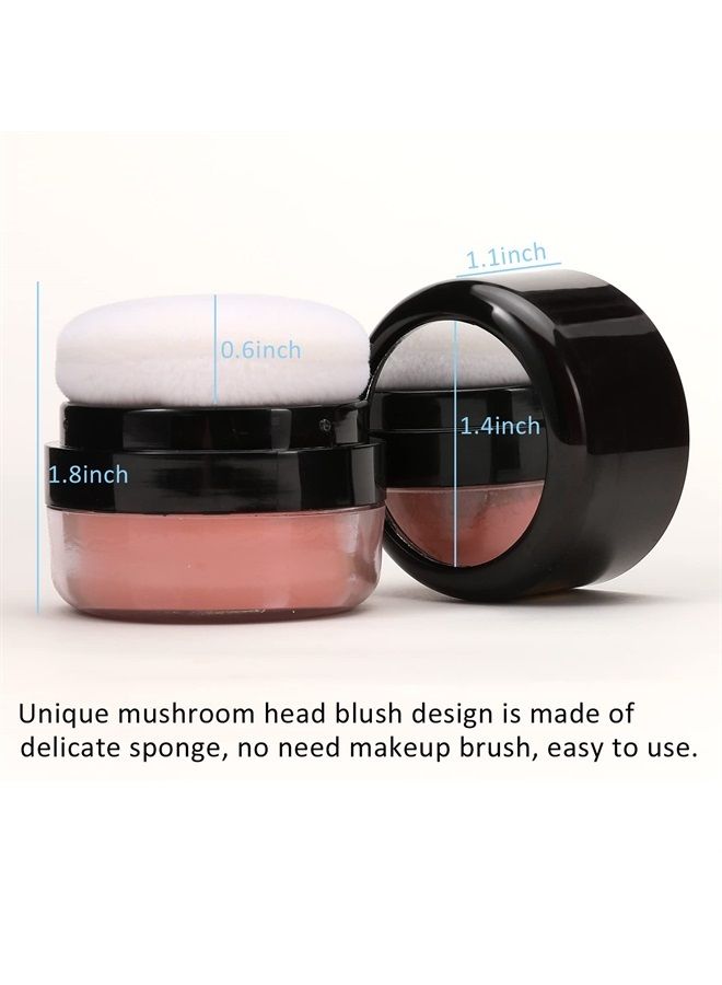 Boobeen Loose Powder Blush Air Cushion Blush, Natural Blusher for Cheeks, Highly Pigmented Blush Makeup Easy to Blend Makeup Blushin, All Day Wear - Image 5