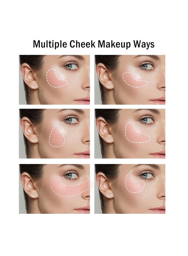 Boobeen Loose Powder Blush Air Cushion Blush, Natural Blusher for Cheeks, Highly Pigmented Blush Makeup Easy to Blend Makeup Blushin, All Day Wear - Image 3