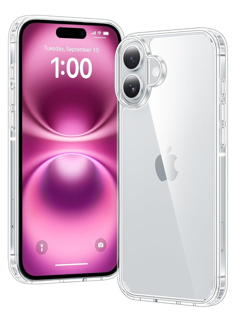 Mismo Clear Shockproof Case for iPhone 16 Plus – Ultra Thin Transparent TPU Cover, Anti-Scratch & Anti-Yellowing Crystal Clear Protective Bumper Case - Clear - Image 1