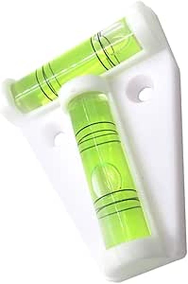 T Shaped Mini Bubble Spirit Level White For Carpentry Rv Precision Measuring - Image 1