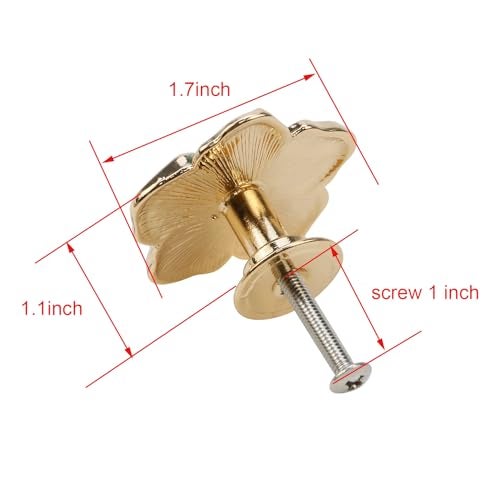 Geesatis Cabinet Knobs Flower Metal Knobs for Drawer Dresser Kitchen Cabinet Closet Door Pulls Mounting Screws Blue 4 PCS 17inch - Image 3