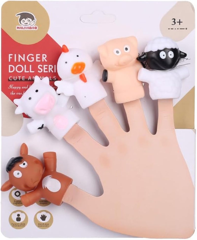 WKW Silicone Farm Animal Fingers For Kids - Multi Color