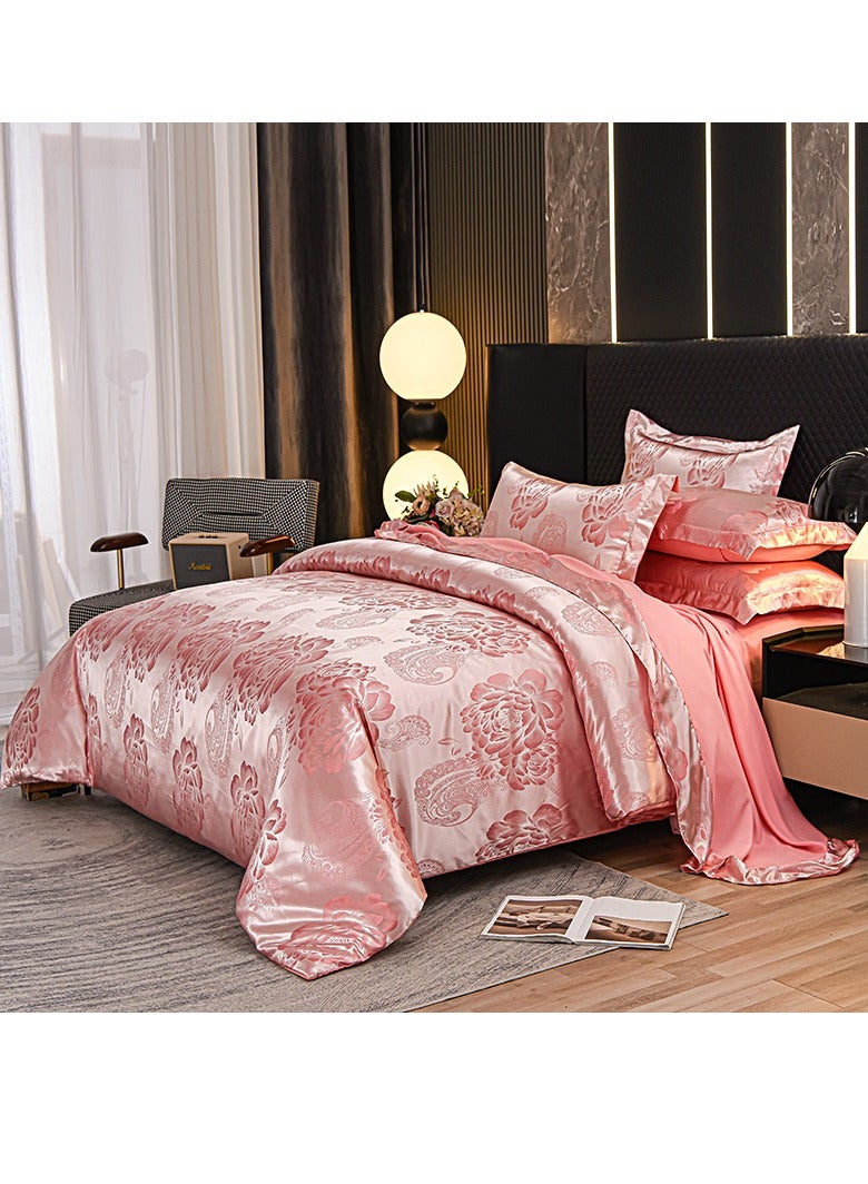 Ramadan Luxury European style villa high-precision bed 6-piece set pink 