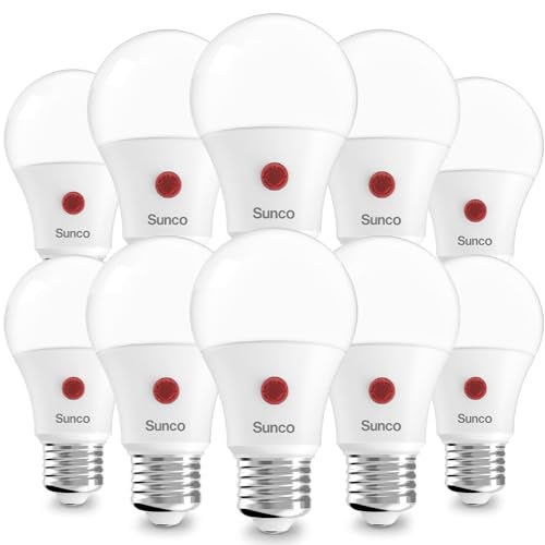 Sunco Lighting Sunco 10 Pack Dusk to Dawn LED Outdoor Light Bulb A19, Photocell Automatic for Exterior Lighting, 800 LM, 9W (60W Eqv.), 5000K Daylight, Auto On/Off Sensor, IP65 Rated UL - Image 1