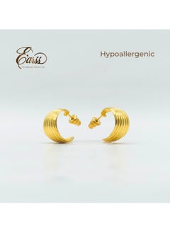 Hoop Line Gold Earring | Stainless Steel | 18K Gold Plated - pzsku/ZA771314DF843C49CD8FCZ/45/_/1735555419/9b9f827e-b558-4c4a-bcd5-d1cf6f004376