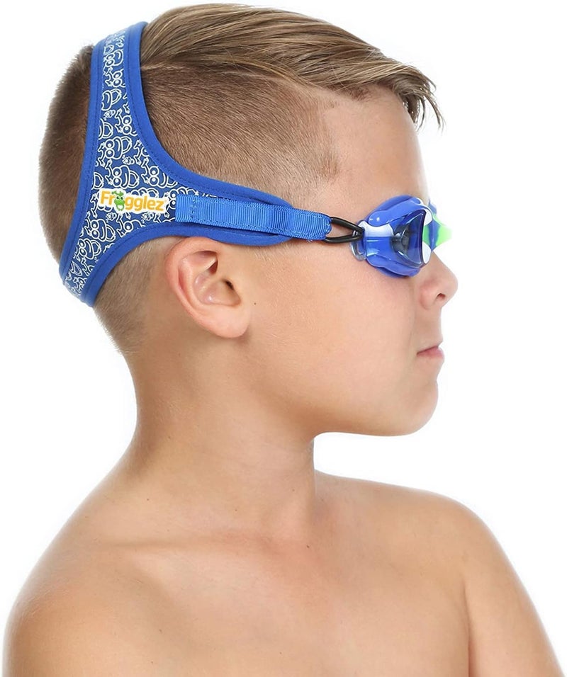 Frogglez Anti-Fog Swimming Goggles for Kids under 10 (Ages 3-10) Recommended by Parents; Premium Pain-Free Strap - Image 1