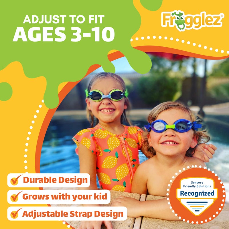 Frogglez Anti-Fog Swimming Goggles for Kids under 10 (Ages 3-10) Recommended by Parents; Premium Pain-Free Strap - Image 3