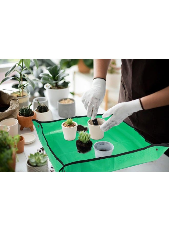 Azureblue 30" X 30" Repotting Mat for Indoor Plant Transplanting & Potting Soil Mix Block Container, Bonsai Tools Potting Tray Succulent Plant Orchid Potting Mat Indoor Gardening Tools Gifts for Gardener - Image 5