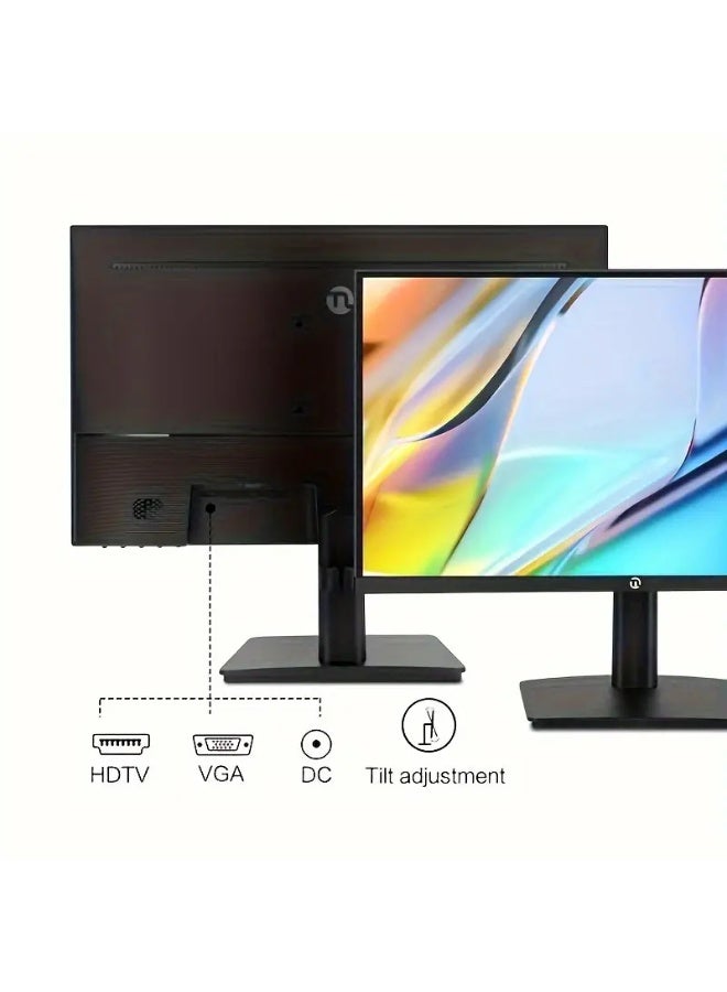 SD20VF-VE 21.5-Inch 1080P FHD for 16:9 Widescreen Monitor, Low Blue Light / 75Hz / 72%NTSC / HDTV&VGA, Support Wall Hanging, Computer Monitor for Gaming & Home & Office - Image 2