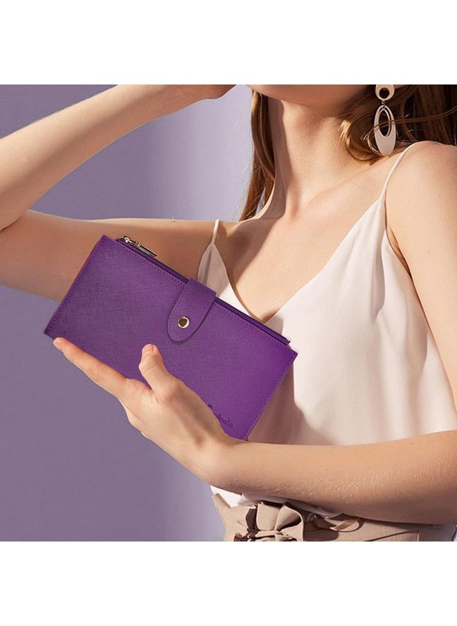Travelambo - Rfid Wallet Women Large Size Bifold Multi Card Wallet Case With Zipper Pocke Credit Card Holder For Women - Image 1