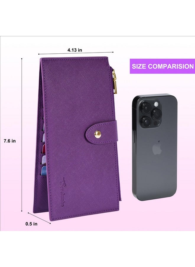 Travelambo - Rfid Wallet Women Large Size Bifold Multi Card Wallet Case With Zipper Pocke Credit Card Holder For Women - Image 1