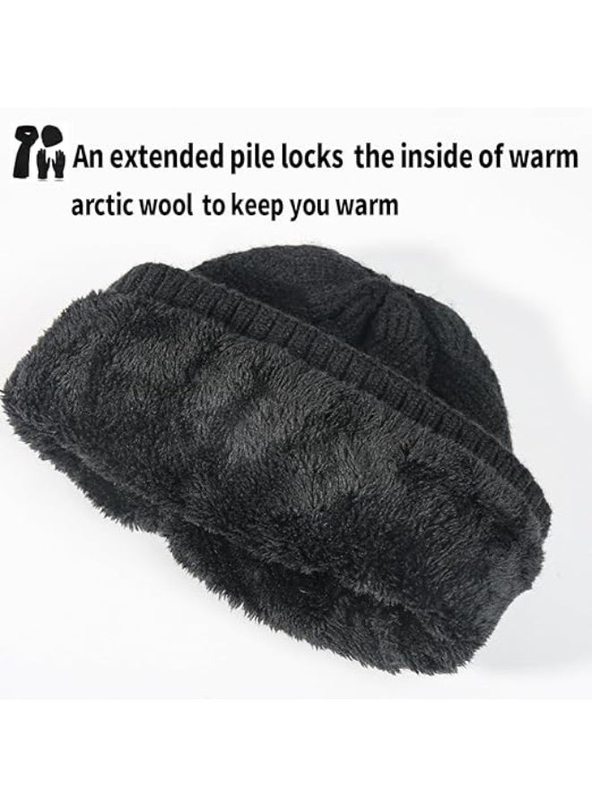 JOGAMS Knit Beanie Hats Winter Men Women Warm Knit Earflap Hat Windproof Knitted Skull Cap Earflap Hats for Winter Outdoor Thermal - Image 2